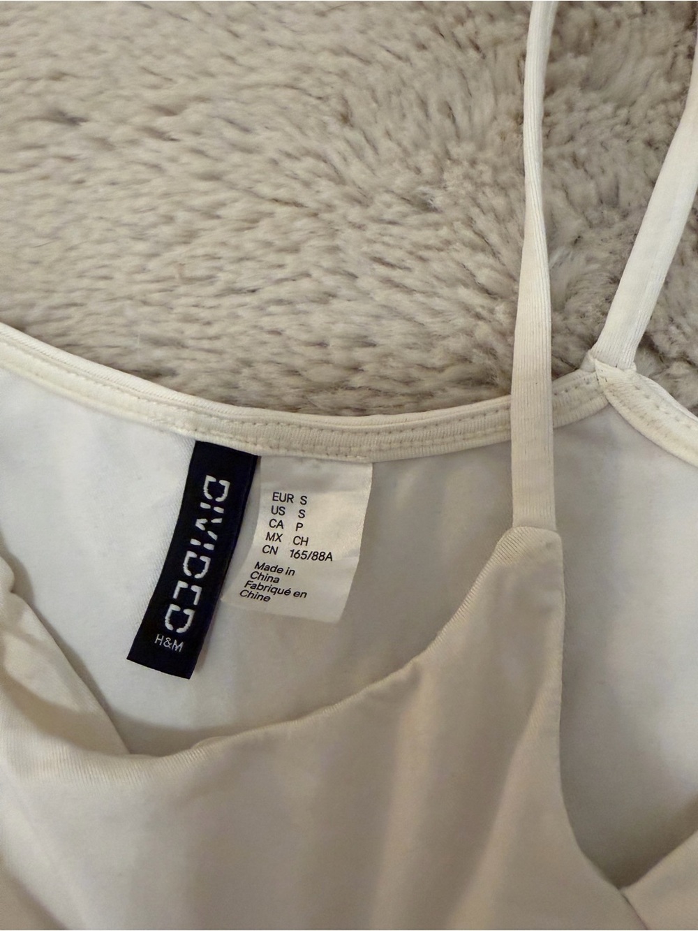 H&M Cream Ruched Spaghetti Strap Cami - Picture 4 of 4